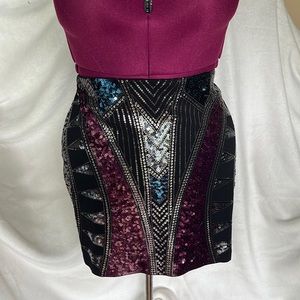 Express Sequin Mini Skirt
